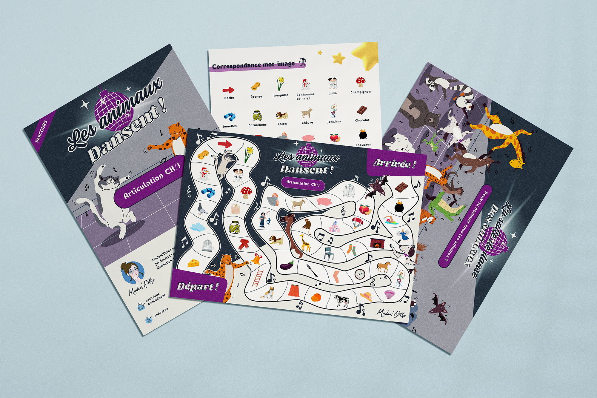 Les animaux dansent ! Articulation CH/J - Parcours (PDF)