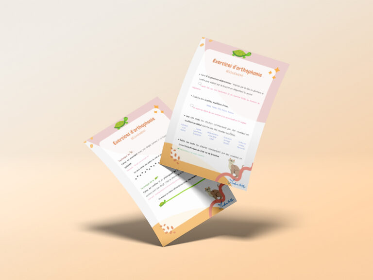Bégaiement : Fiche d’exercices (PDF) - Madam'Ortho
