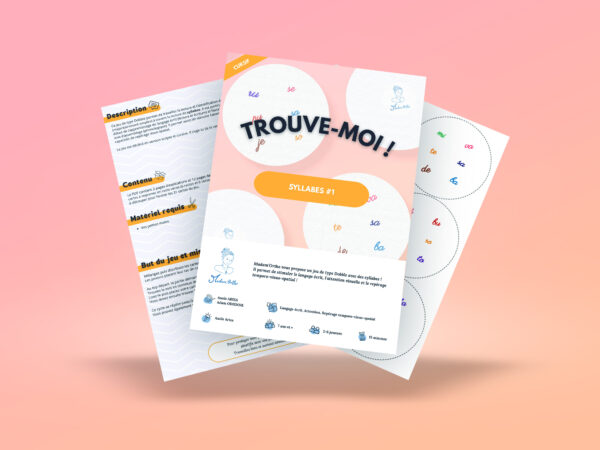 Trouve-moi ! Syllabes #1 - Discrimination visuelle (PDF à imprimer) – Image 2